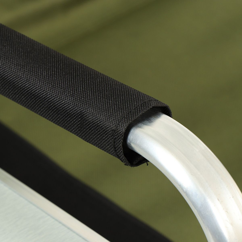 Кресло складное 60х55х82 см, черно-зеленое, с подстаканником, 100 кг, Green Days, YTDC024