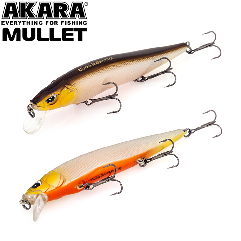 Воблер Akara Mullet 110F 14 гр. (1/2 oz 4,3 in) A76