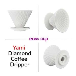 Белая керамическая воронка для кофе YAMI