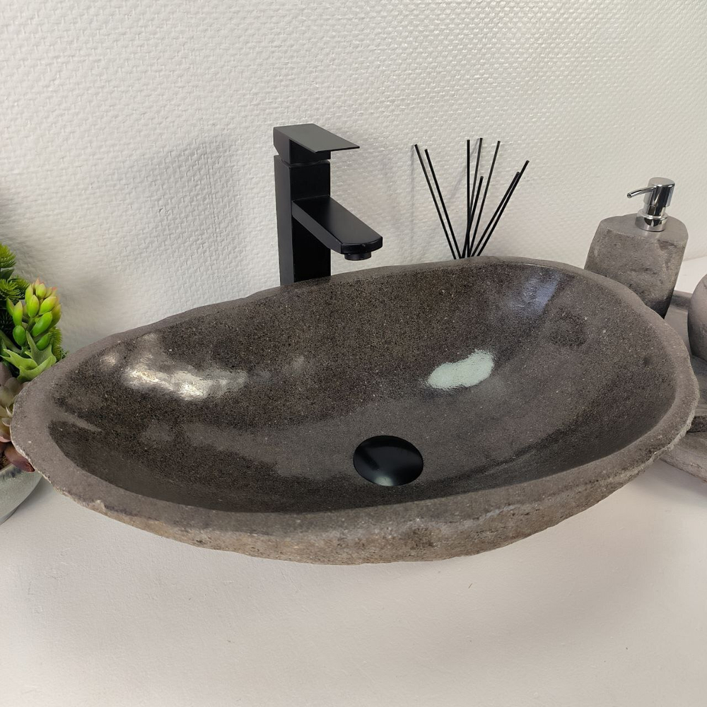 Раковина из речного камня RS-64884 50*37*16 0857