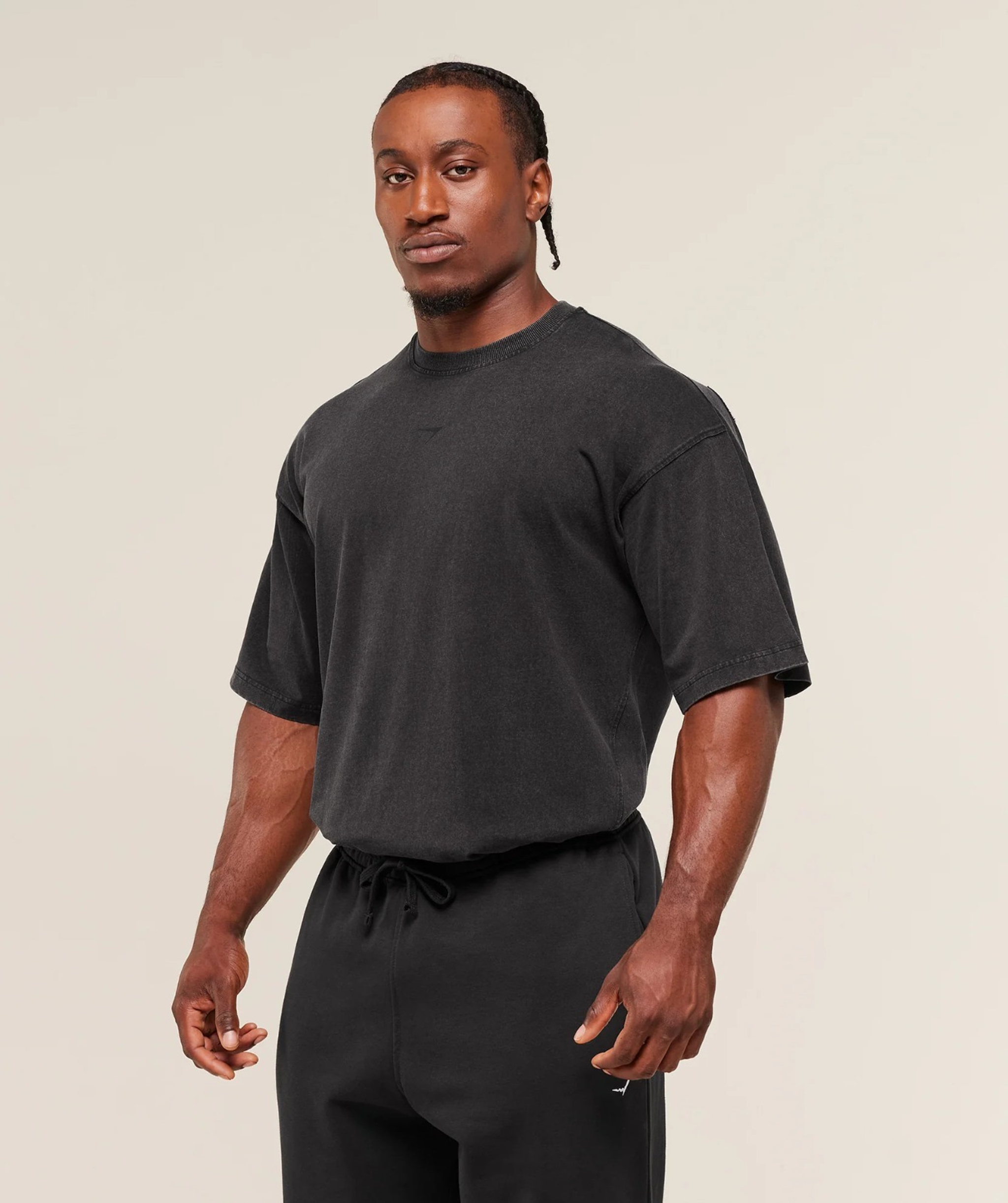 Футболка GYMSHARK Power Washed T-Shirt GS Black