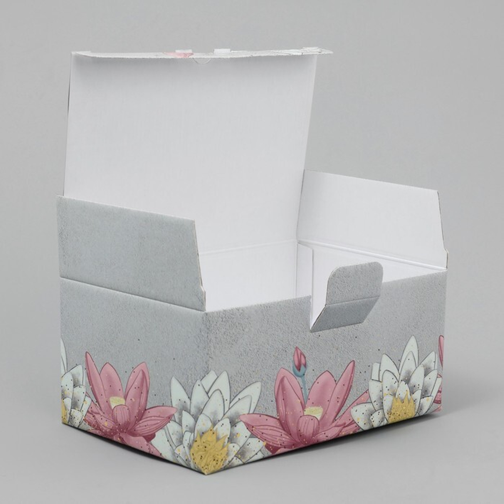 Коробка складная «Нежные лилии», 22 х 15 х 10 см