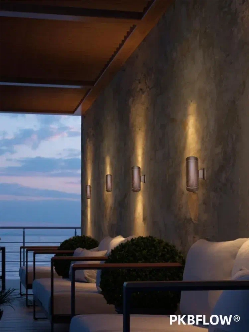 PKBFLOW Ecola Уличный светильник фасадный акцентный FW53B2ECH IP65,2*GU10 Темное дерево