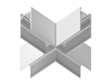 Коннектор X-образный для накладного шинопровода GL3375 WH белый Magnetic Standard Ambrella