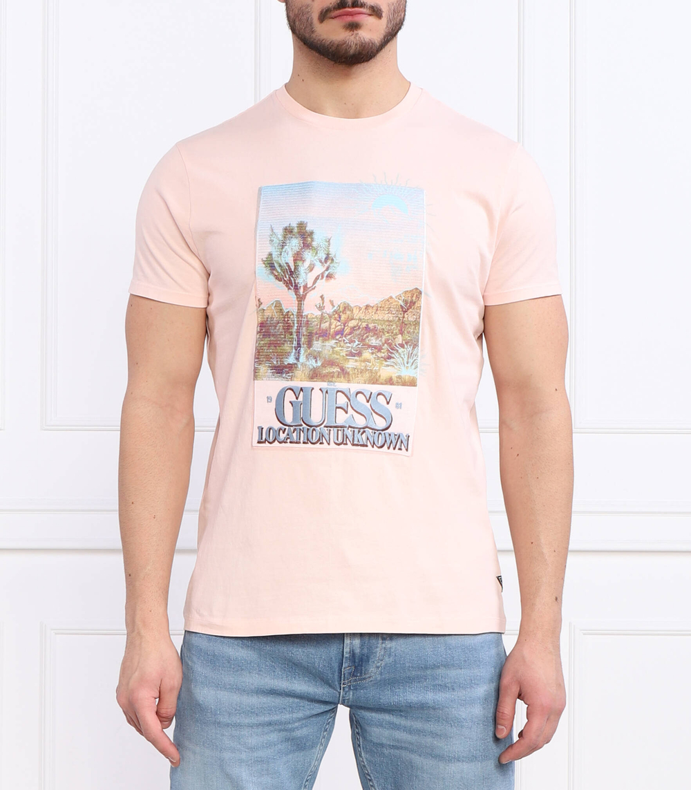 футболка desert photo GUESS - пудро-розовый (M3GI74 KA260)