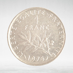 France, 1 Franc 1975 - Signature "O. Roty", VF