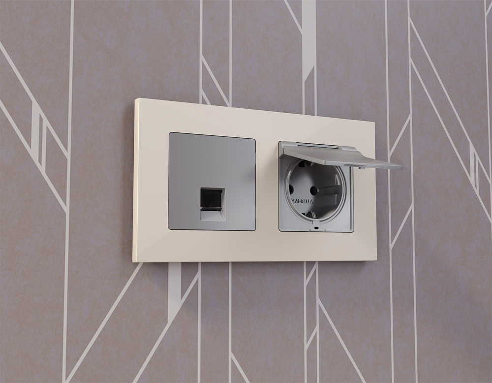 MA512010 Комплект механизма компьютерной розетки ALFA Сталь матовый RJ-45(8P8C) CAT6 с шторкой QUANT (AP5120, VM188)