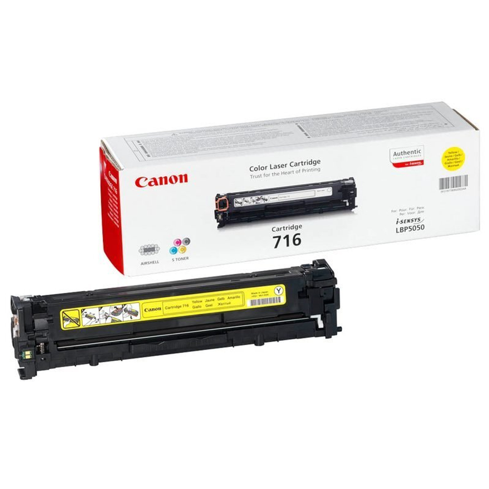 Картридж CANON 716Y для i-Sensys LBP5050/MF8030/MF8040/MF8050/MF8080 желтый (1.5k)