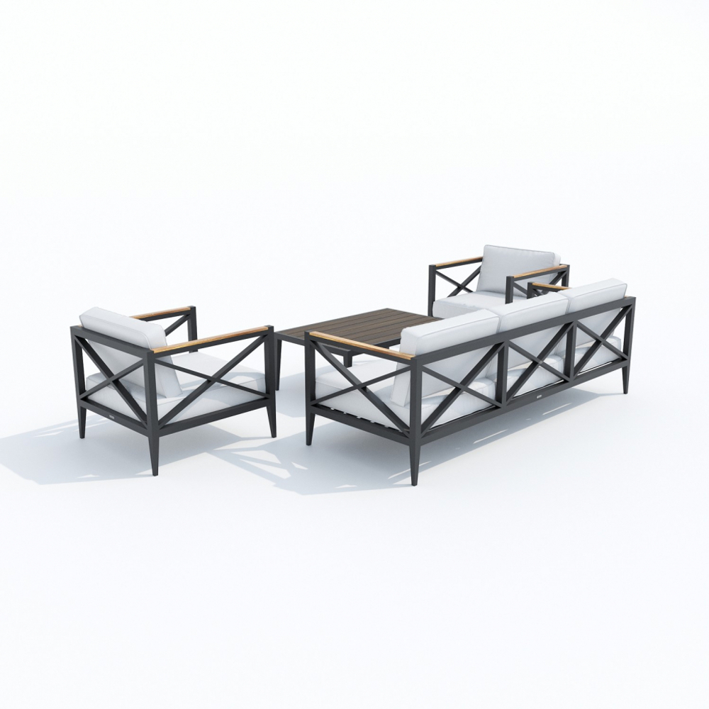 Лаунж зона Ideal Patio ВЕРИТА  белая - каркас карбон