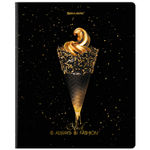 Тетрадь А5 48 л. BRAUBERG скоба клетка матовая ламинация фольга "Black&Gold" (микс в спайке) (20 штук в упаковке)
