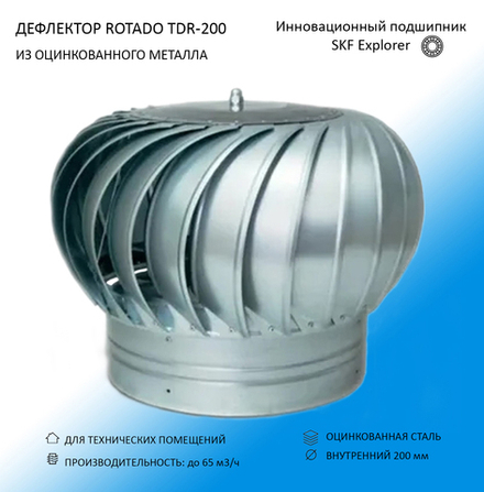 Дефлектор D200 ROTADO из оцинкованной стали