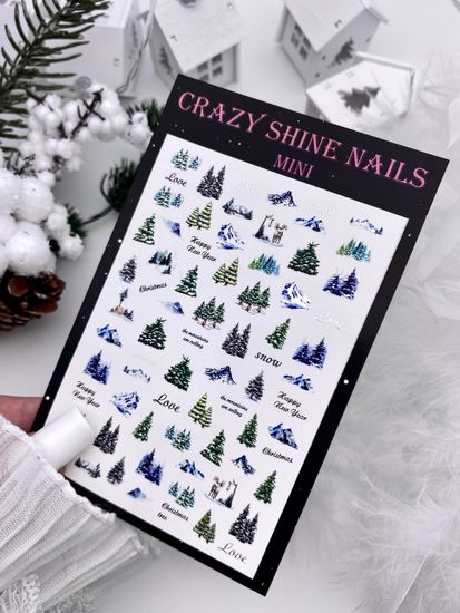 Слайдер-дизайн Crazy Shine Nails mini Foil: Зимний лес