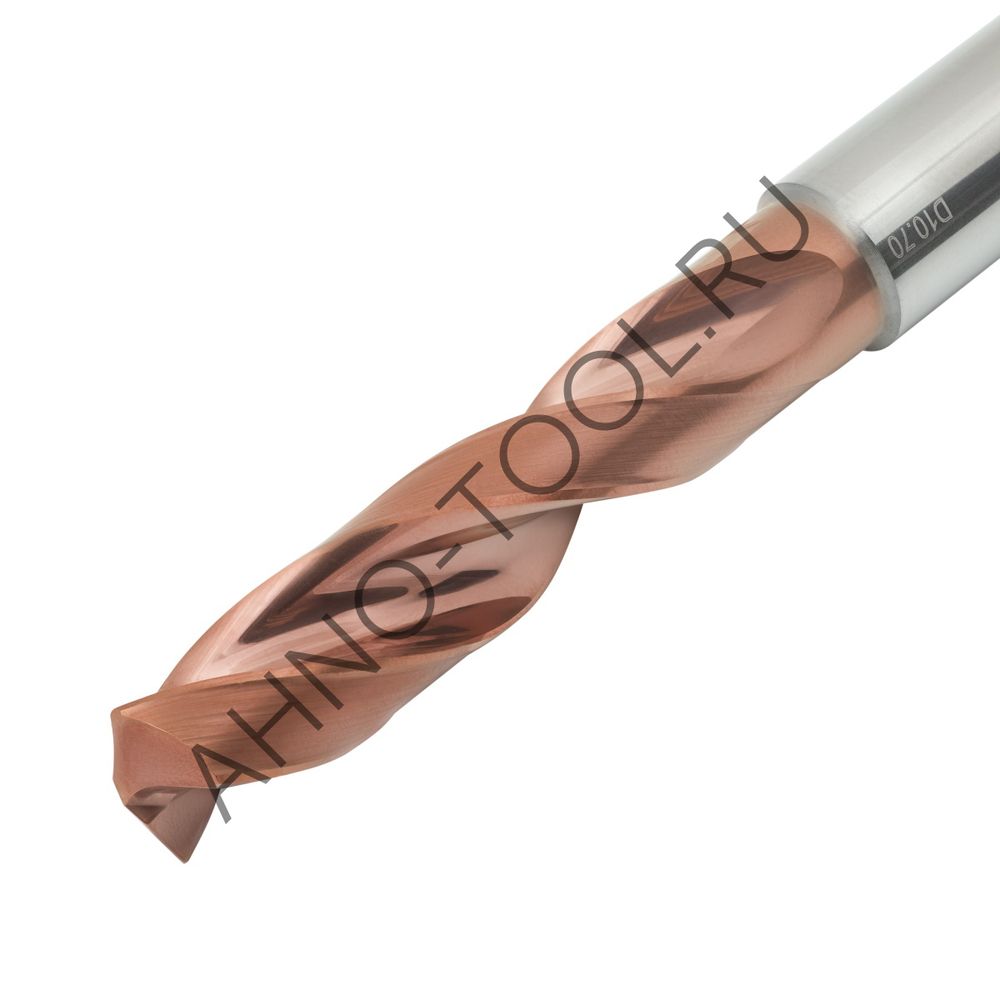 Сверло 10.7мм  твердосплавное 3D без подвода СОЖ. SP-X800031070 VHM AHNO по стали, чугуну, нерж. и ж