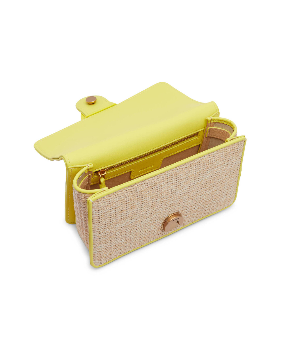 Сумка-мессенджер love one mini light cl rafia Pinko - желтый(103335 A1RQ)