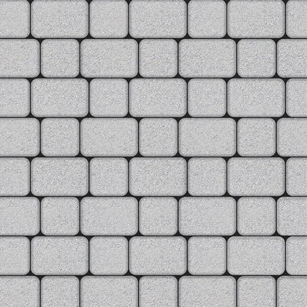 Тротуарная плитка КЛАССИКО - Стандарт Белый, комплект из 2 видов плит