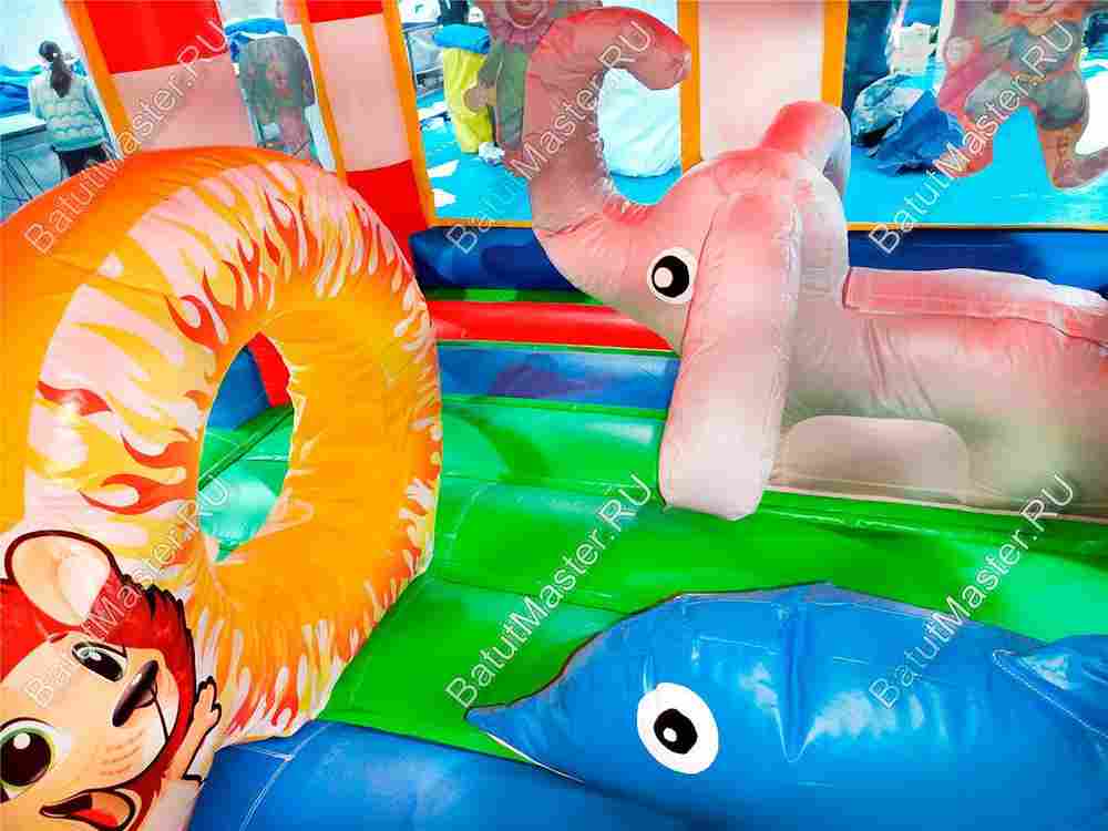 Детский надувной батут "Шатёр цирка" 4*4*2,8 м