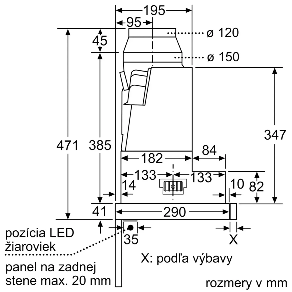 Встраиваемая вытяжка Bosch DFR067A52