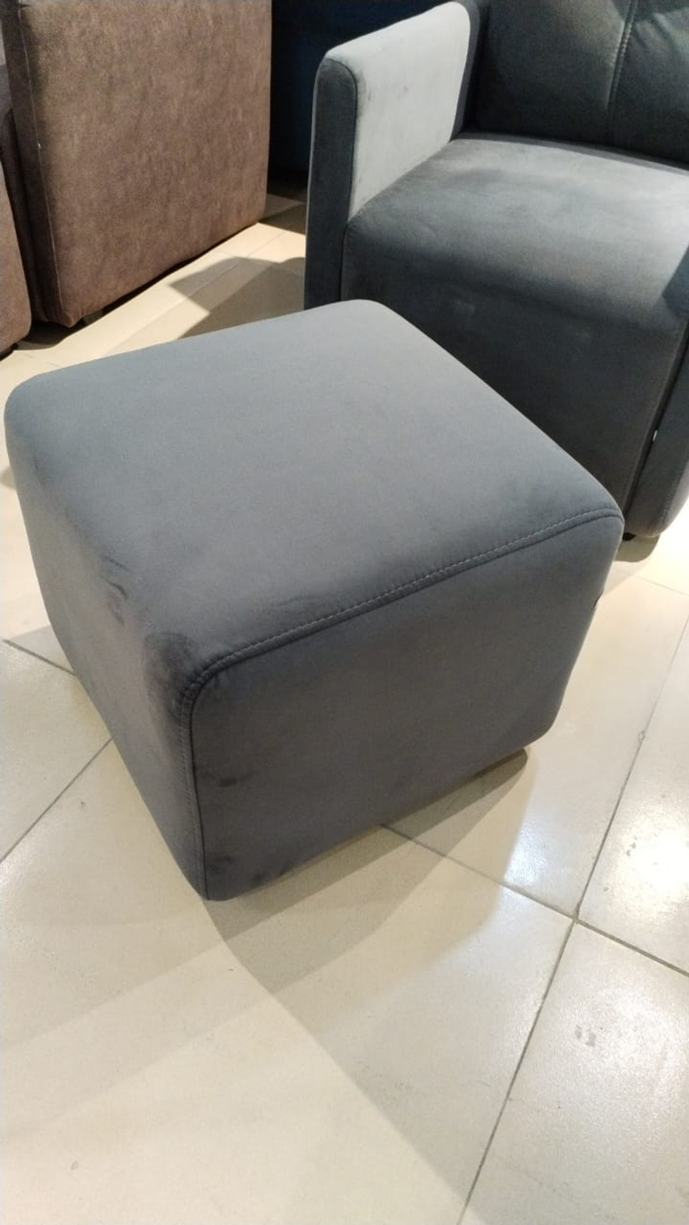 БОСС не раскладное кресло-пуф Монолит Серый (последний экземпляр)