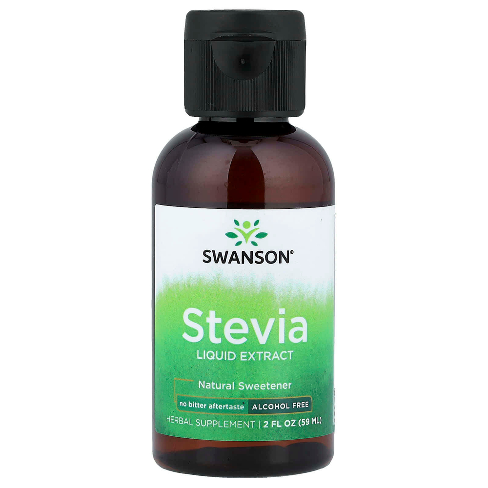 Swanson, Жидкий экстракт стевии, без спирта, 59 мл (2 жидк. унц.)