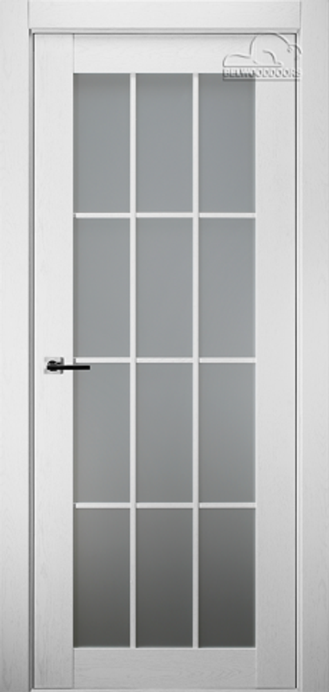 Дверь Анси / Цвет Дуб бранта / Сатин двусторонний каленый / Двери Belwooddoors