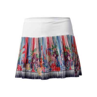 Женская теннисная юбка Lucky in Love Long Goin' Daisy Pleated Skirt Women - White, Multicoloured