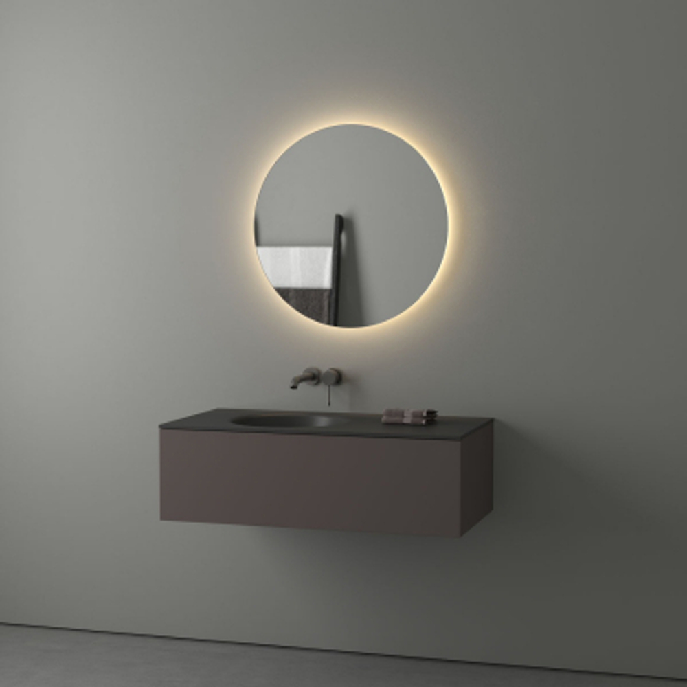 Зеркало Evoform с LED-подсветкой 18 W Ø70 см Без выключателя Теплый белый свет