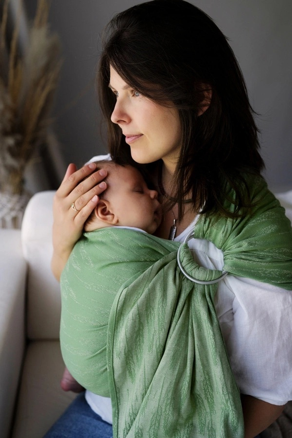 Слинг с кольцами «Перышки льняные»