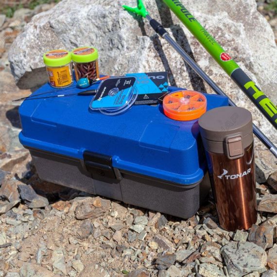 Ящик рыболова двухполочный синий (T-HS-FB2-B) Helios