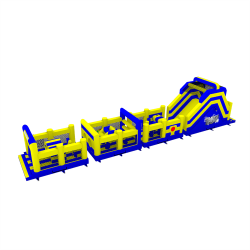Надувная полоса препятствий “Веселые старты” 20*3,5*4,5 м