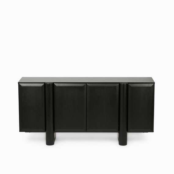 Комод Kode 160х70 см, черный, дуб, меламин