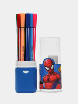 Фломастеры для рисования набор 12 цветов, Человек паук