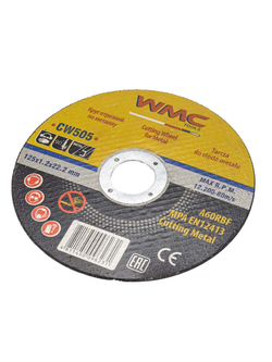 Круг отрезной абразивный 125x1.2x22.2мм WMC TOOLS WMC-CW505