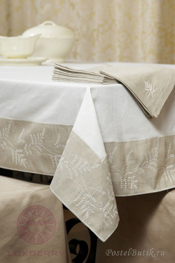 Скатерть 140х140 Bovi Сантолина белая Португалия