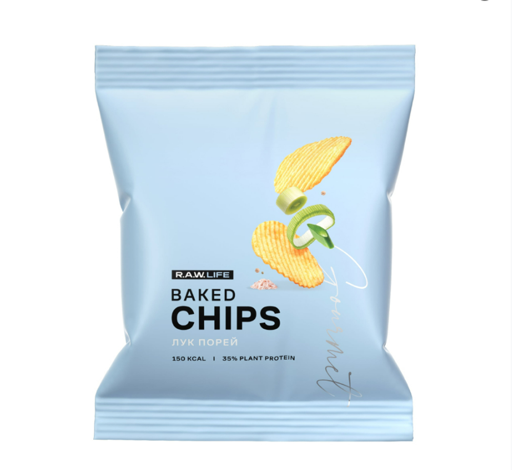 R.A.W. LIFE Baked CHIPS "Лук Порей"