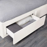 Кушетка с 2 ящиками, 2 матраса - IKEA FLEKKE/ÅGOTNES/AGOTNES, 200х80 см, белый, ФЛЕККЕ/ОГОТНЕС ИКЕА
