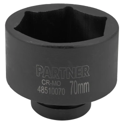 Головка ударная глубокая, 70мм (6гр) 1'' Partner PA-48510070