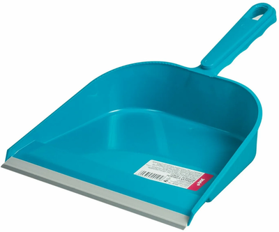 Совок для мусора, низкая рукоятка, резиновая кромка, ширина 23 см, пластик, цвет ассорти, YORK, (1/24) 604567