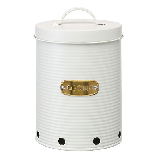 Банка для хранения овощей irmel, 6 л, молочная