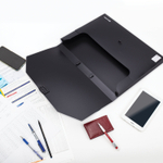 Папка-портфель пластиковая формат большой BRAUBERG "ПОРТФОЛИО" А3 (445х310х30 мм) черная Россия (2 штуки в упаковке)