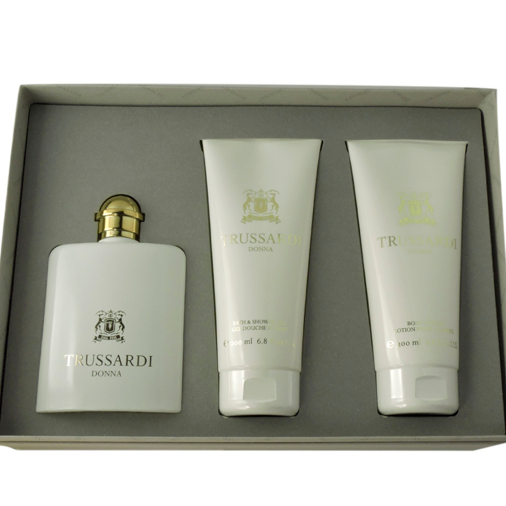 Trussardi Donna set(edp 100+bash&sh/g 200+body lotion 200) — шикарный парфюмерный подарочный набор для женщин.