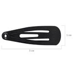 Заколки для волос НАБОР 18 шт., 3 см, клик-клак, глянцевый, чёрный, MONTE VITA, 457080