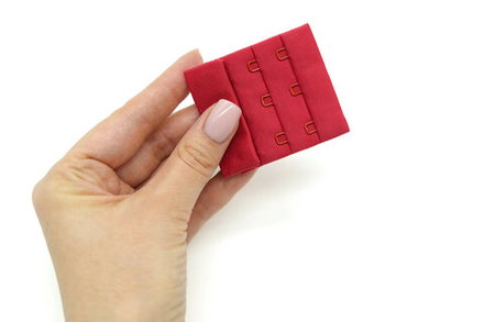 Застежка на крючки и петли (3 ряда), КРАСНЫЙ