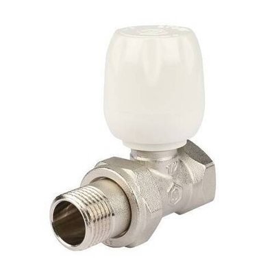 Вентиль ручной регулировки прямой STOUT - 1/2" (ВР/НР-американка, PN10, Tmax 120°C, шток металл по металлу)