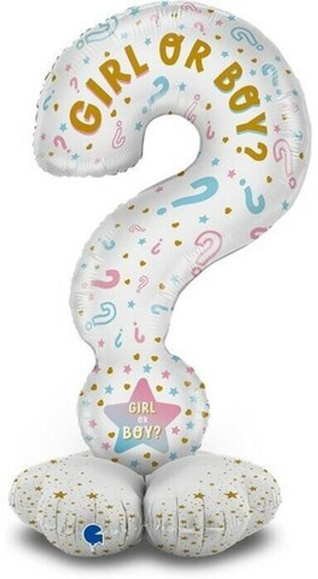 Шар из фольги под воздух Знак вопроса Girl or Boy, 110см