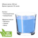 Свеча чакровая голубая / ВИШУДХА - 250 мл