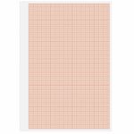 Бумага масштабно-координатная (миллиметровая), скоба, А4, оранжевая, 16 листов, 65 г/м2, STAFF, 113488