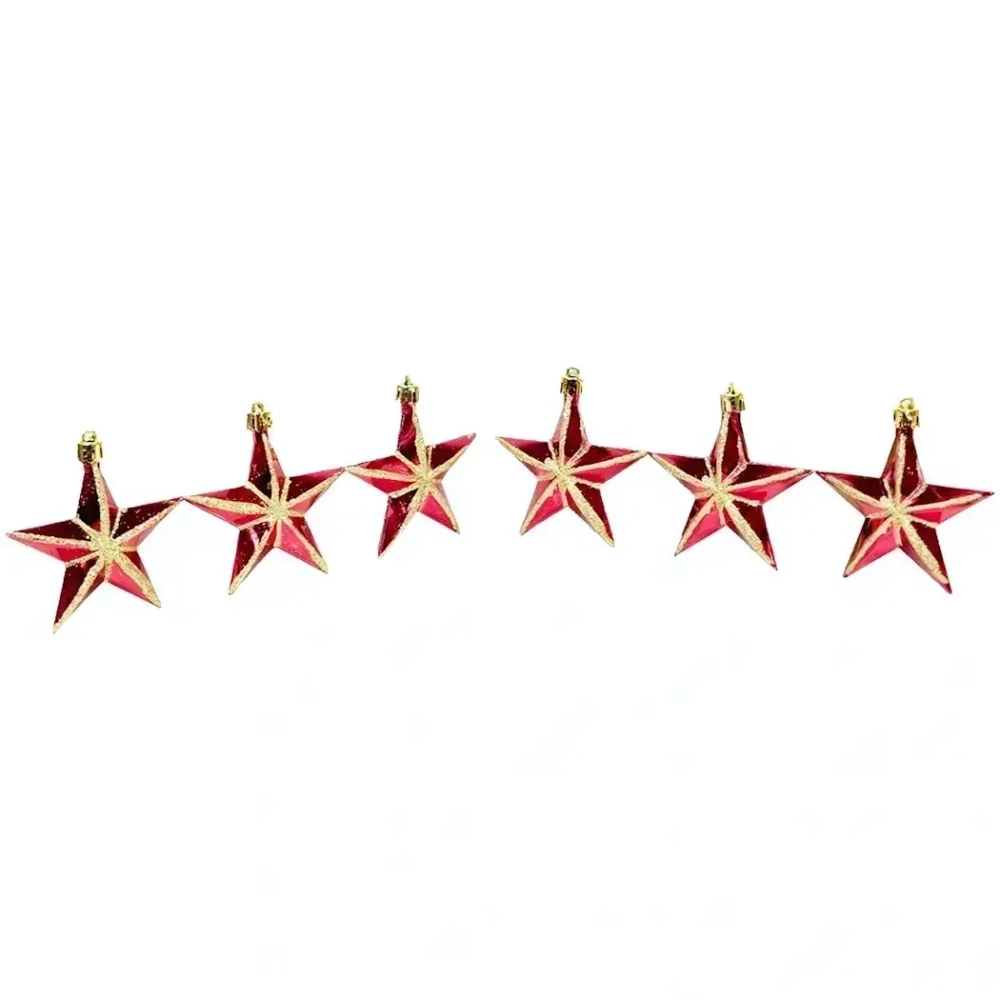 Новогоднее украшение Звезды 6шт 15*9.4*5.8