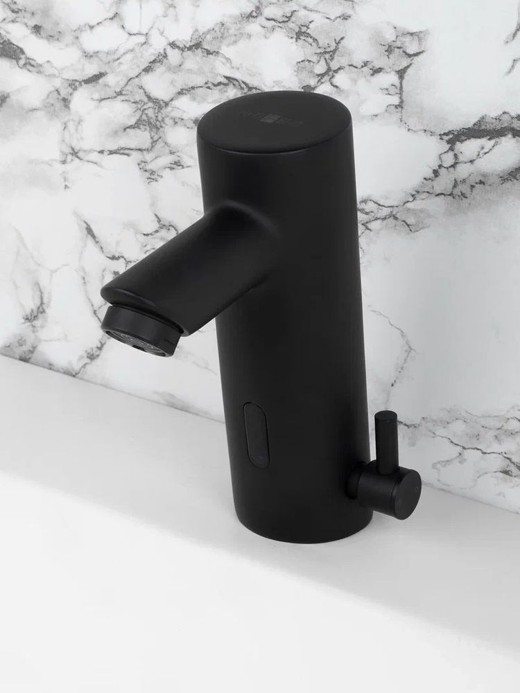 Смеситель сенсорный для раковины и столешницы латунь NOFER 07261M.N чёрный