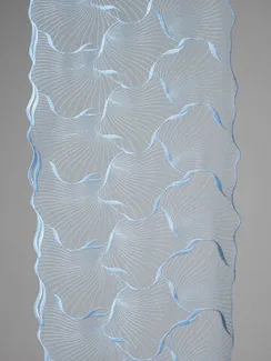 05-160 ОПТ Вышивка на неэл. сетке 24 см, голубой 3090