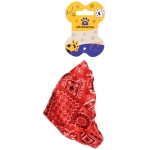 Ошейник с банданой для кошек и собак мелких пород «ЛЮБИМЫЙ БРО», цвет красный, р 23-40см/15*10*1,5см (лейбл)